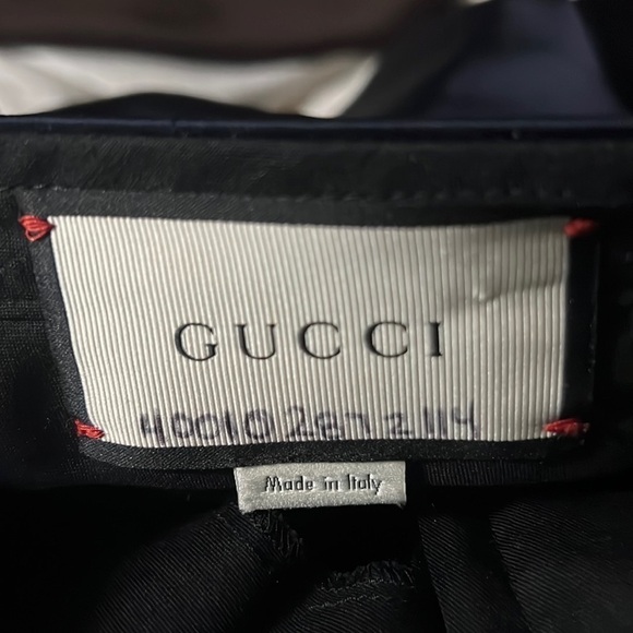 Gucci Heavy Satin Women’s Trousers Navy with Gold Stripe - Picture 8 of 17